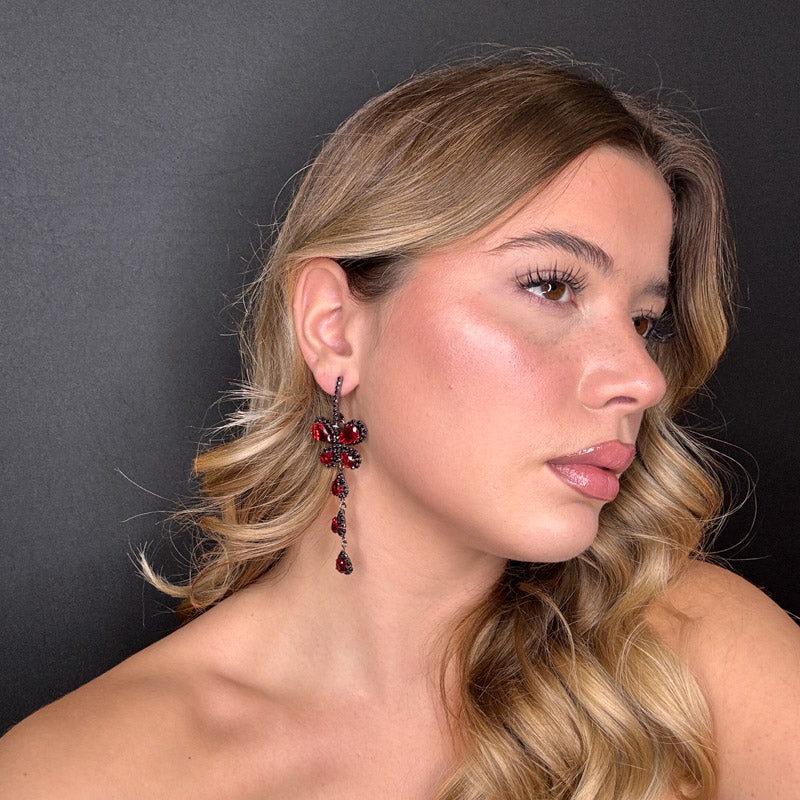 Palestro Milano Orecchini Farfalla di Rubino