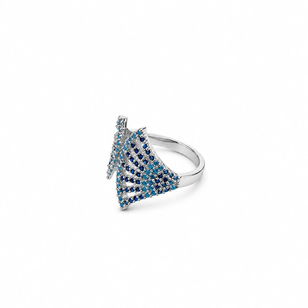 Anello Raggi di Pavè