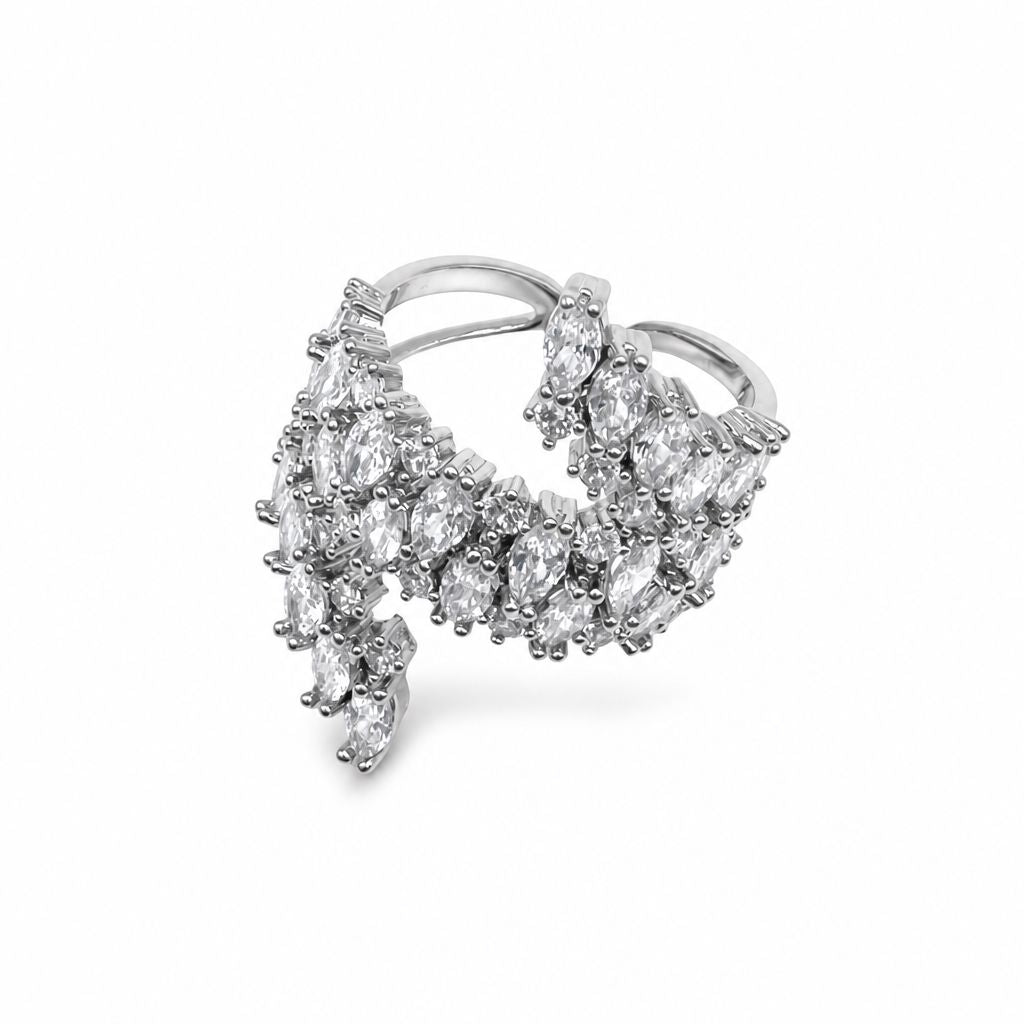 Anello Intreccio di Cristalli