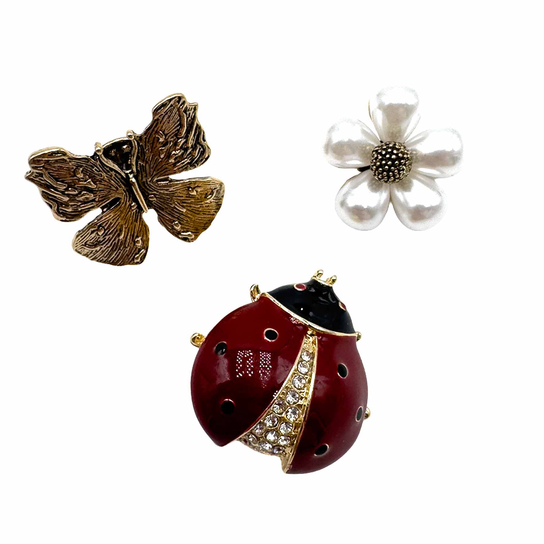 Palestro Milano Spille e spillette Coccinella, Farfalla & Fiore - Set