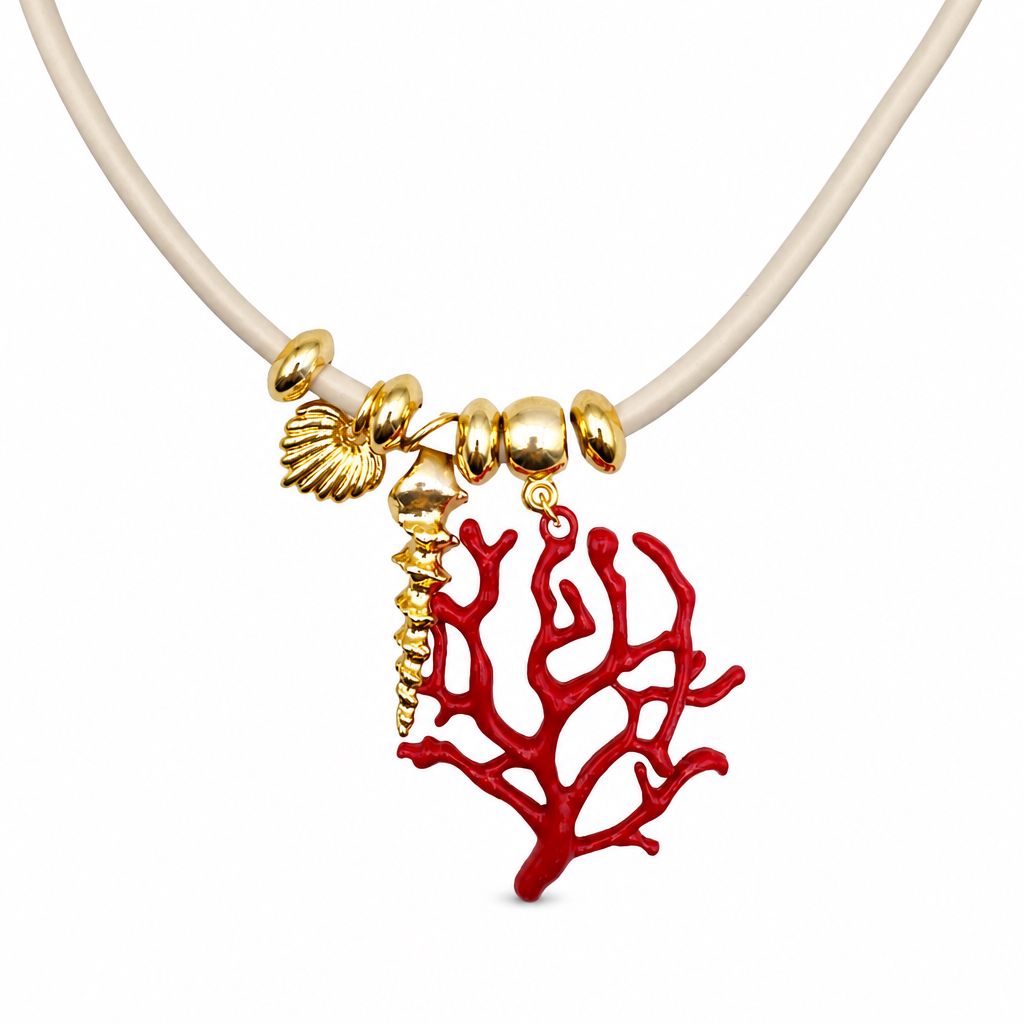Collana Corallo, Conchiglia & Cuore