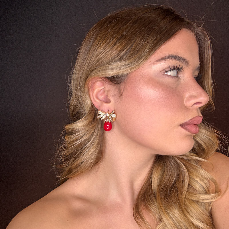 Palestro Milano Orecchini Fiocchetto con Perla pendente