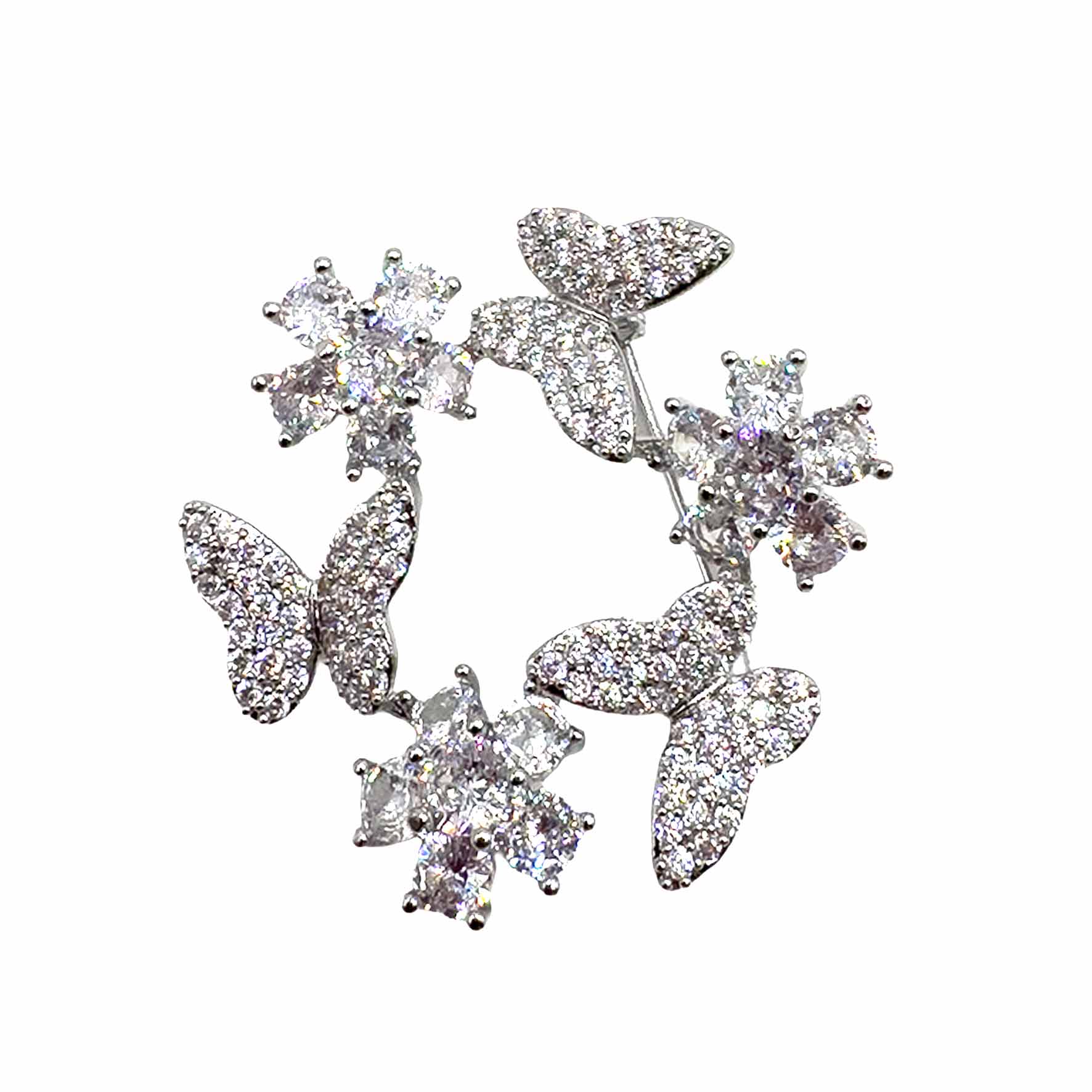Palestro Milano Spille e spillette Silver Ghirlanda di Farfalle