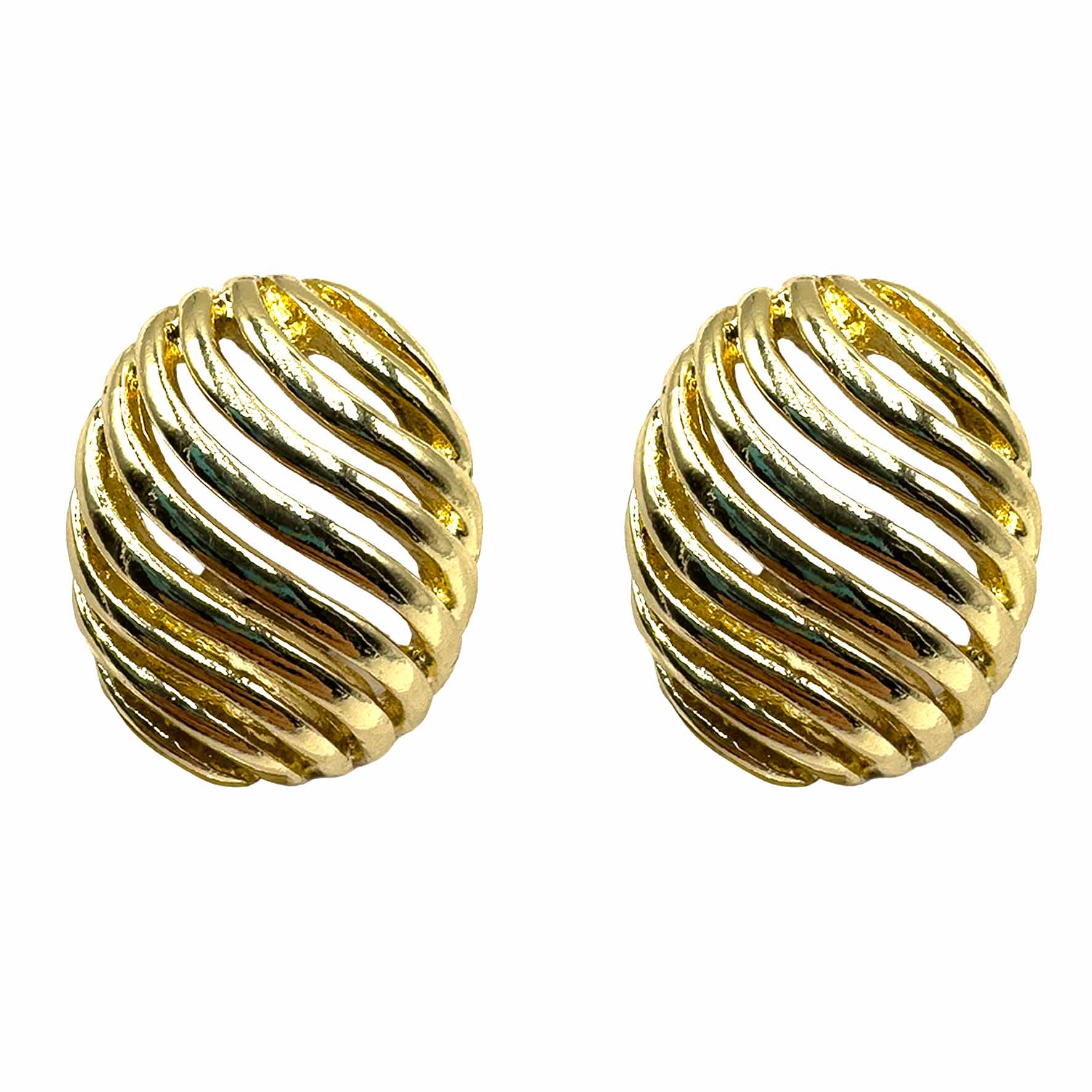 Ovale Ondulato Gold Plated