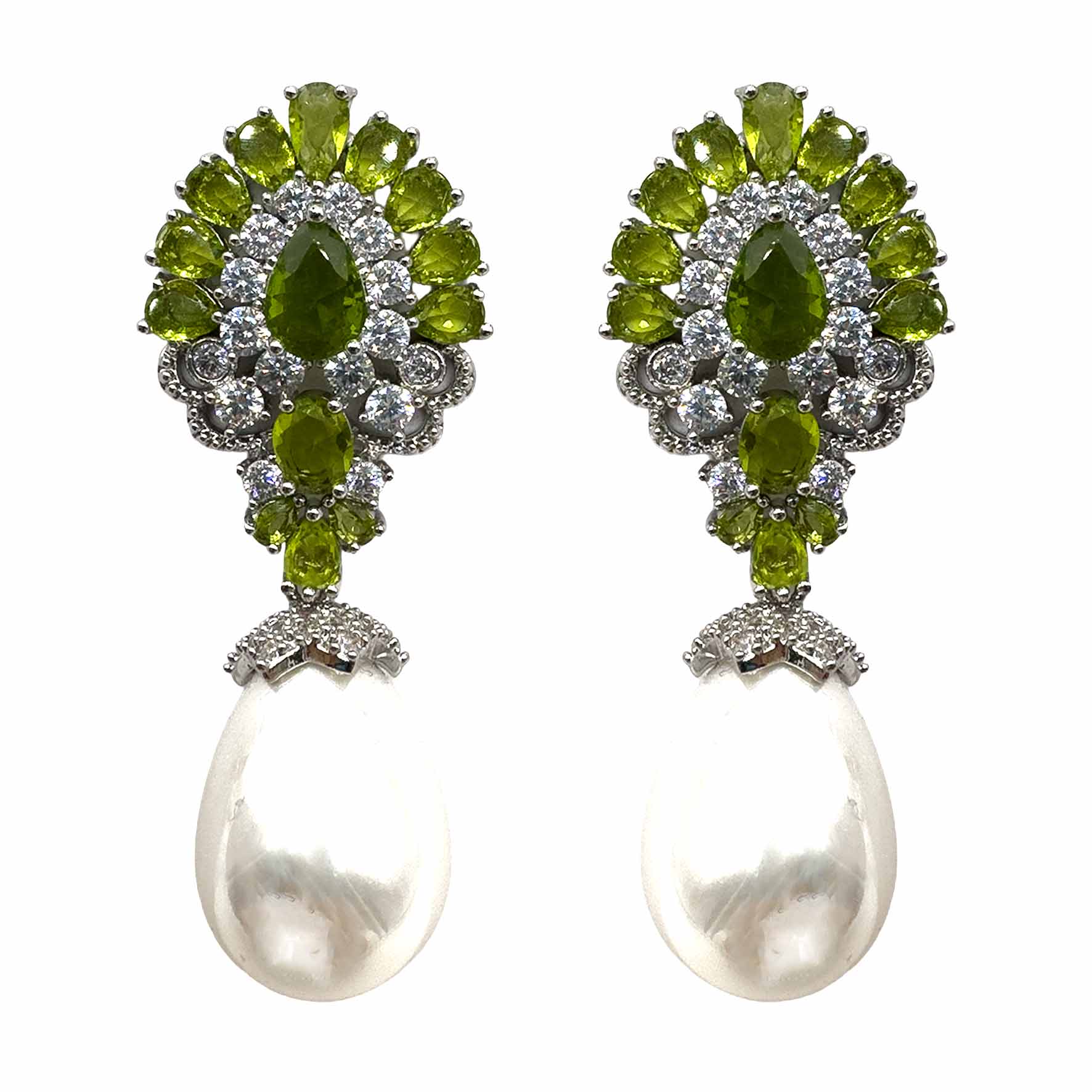 Perla Ovale con Diadema di Cristalli
