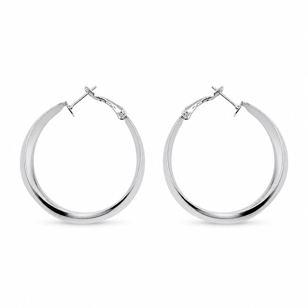 Gilda Silver Hoops
