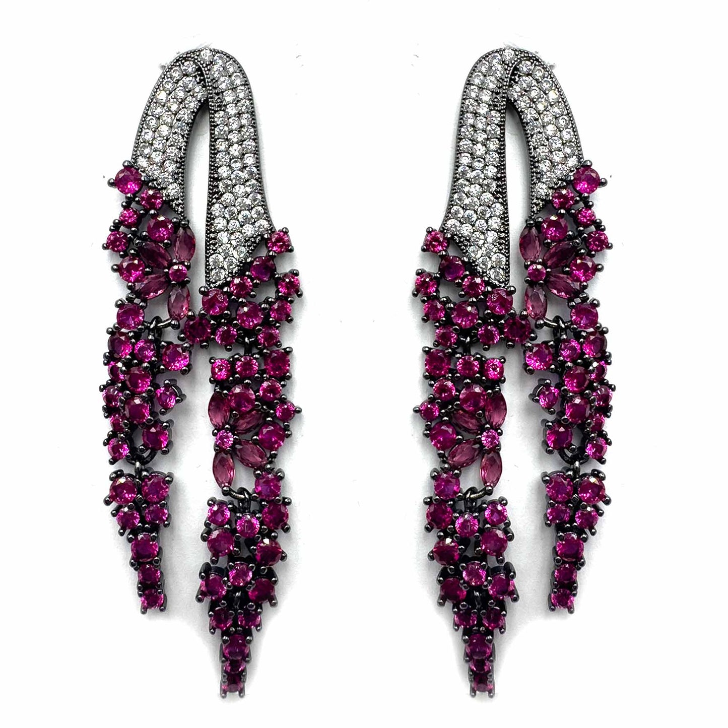 Cascata fucsia di pavè