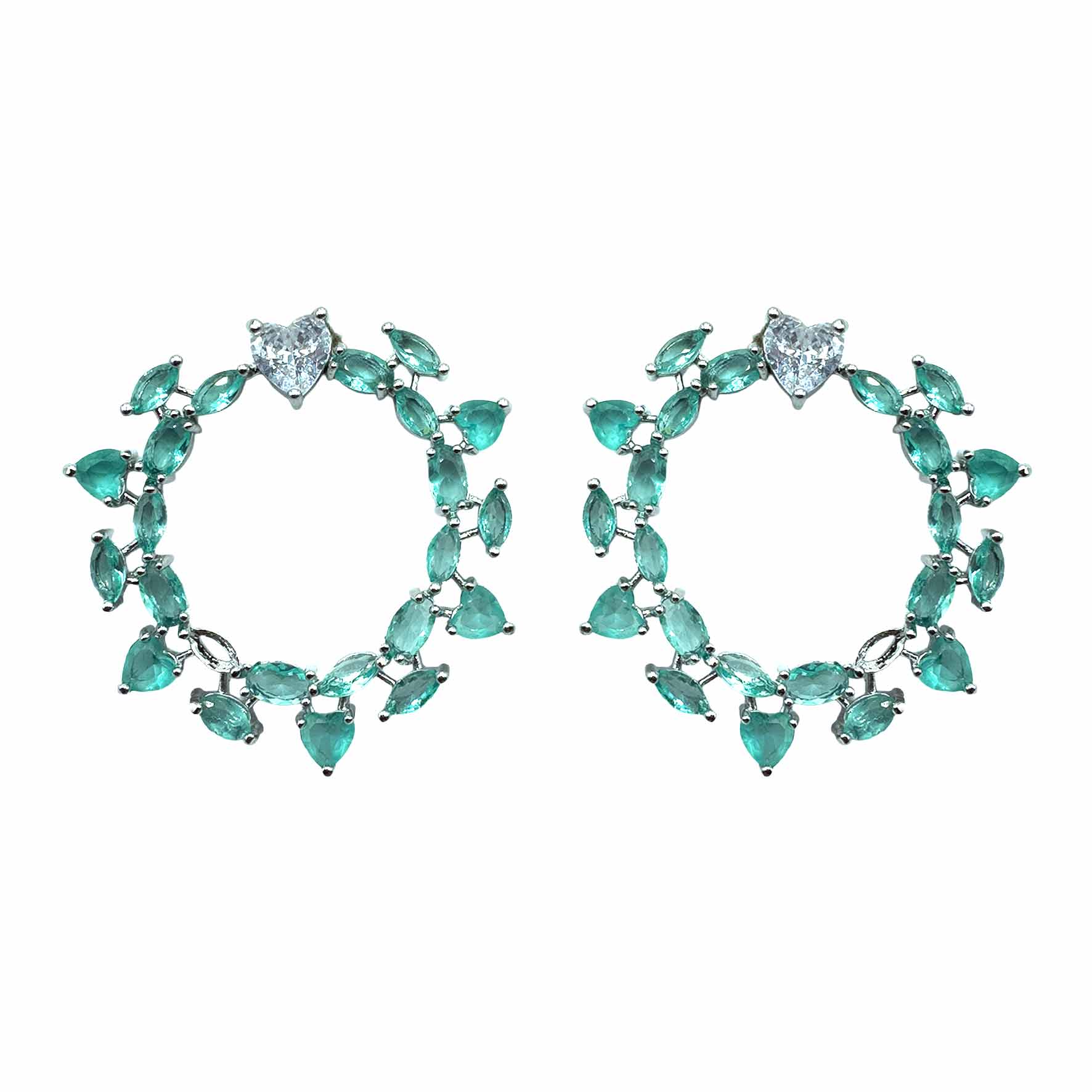 Palestro Milano Orecchini Cerchio celeste prezioso