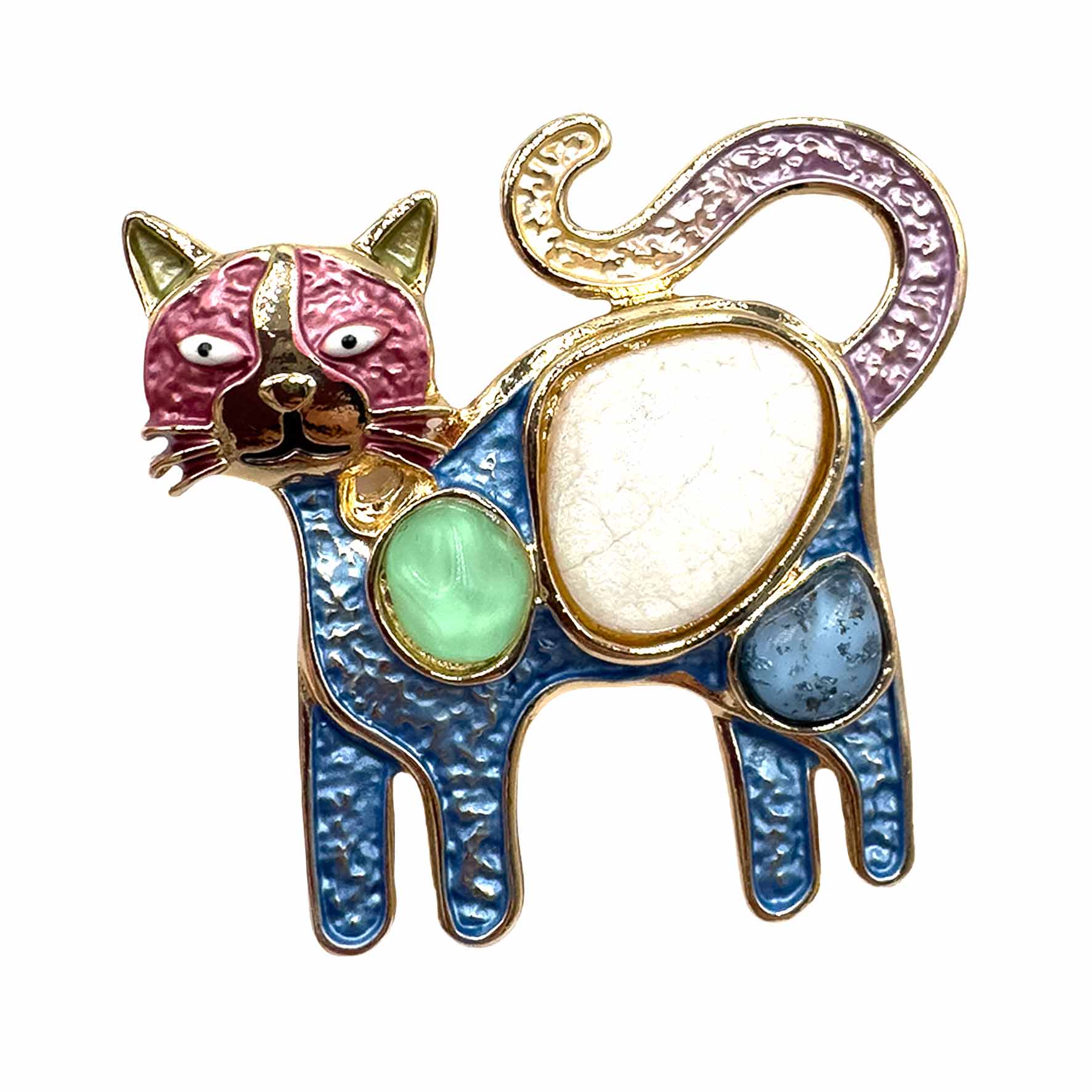 Palestro Milano Spille e spillette Multicolor Gatto & Pietre (Magnete)