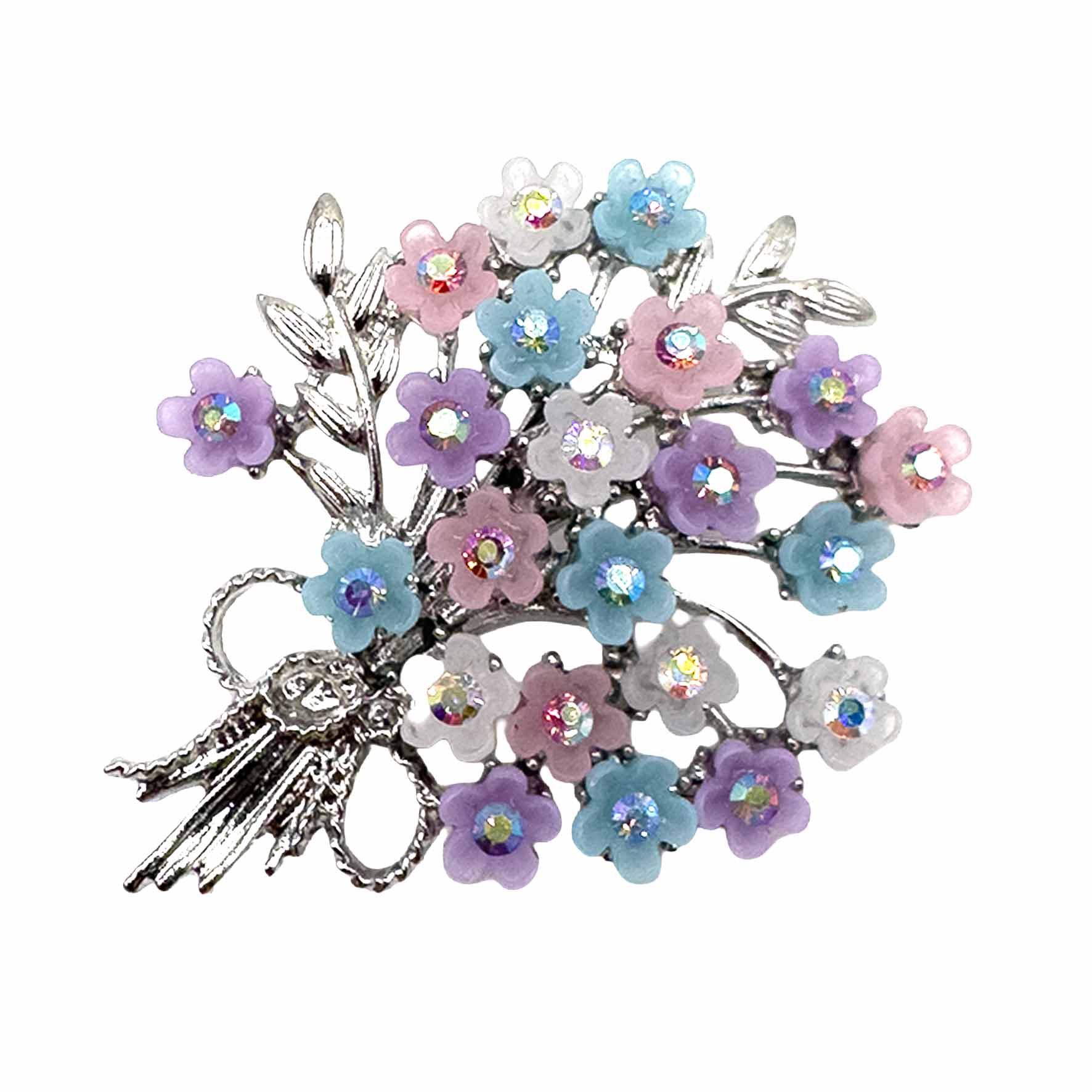 Palestro Milano Spille e spillette Base Silver - Multicolor Mazzo di Fiori di Cristallo