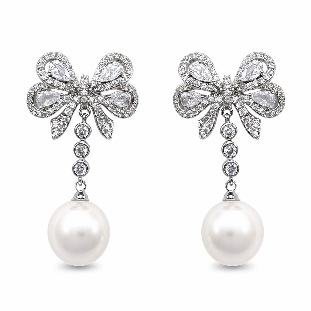 Fiocchettino Silver con Perla Bianca