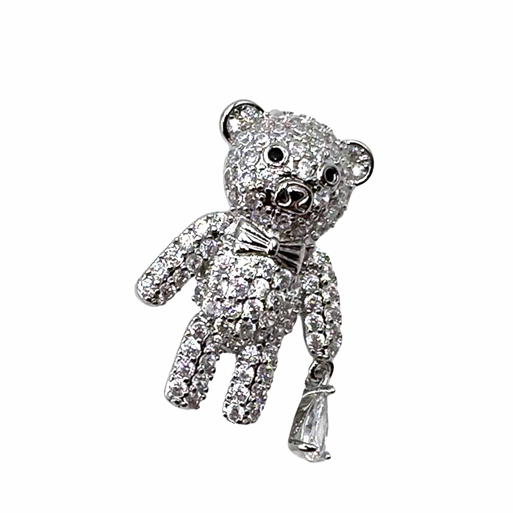 Palestro Milano Spille e spillette Silver Orsetto con Gemma