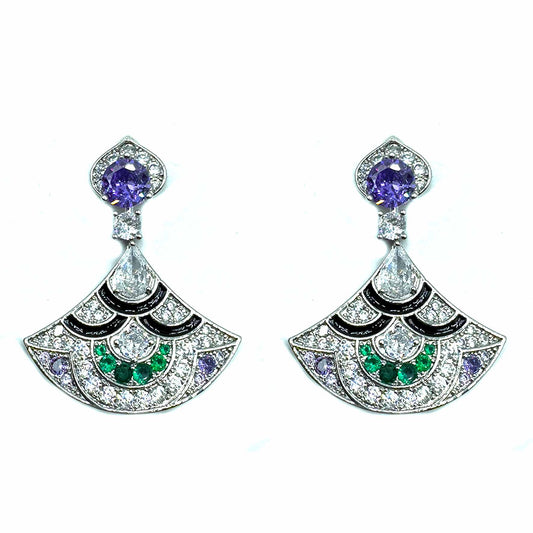 Palestro Milano Base Silver / Lillac Triangoli di pavè&cristalli