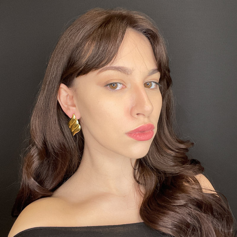 Palestro Milano Orecchini Ali Gold Plated