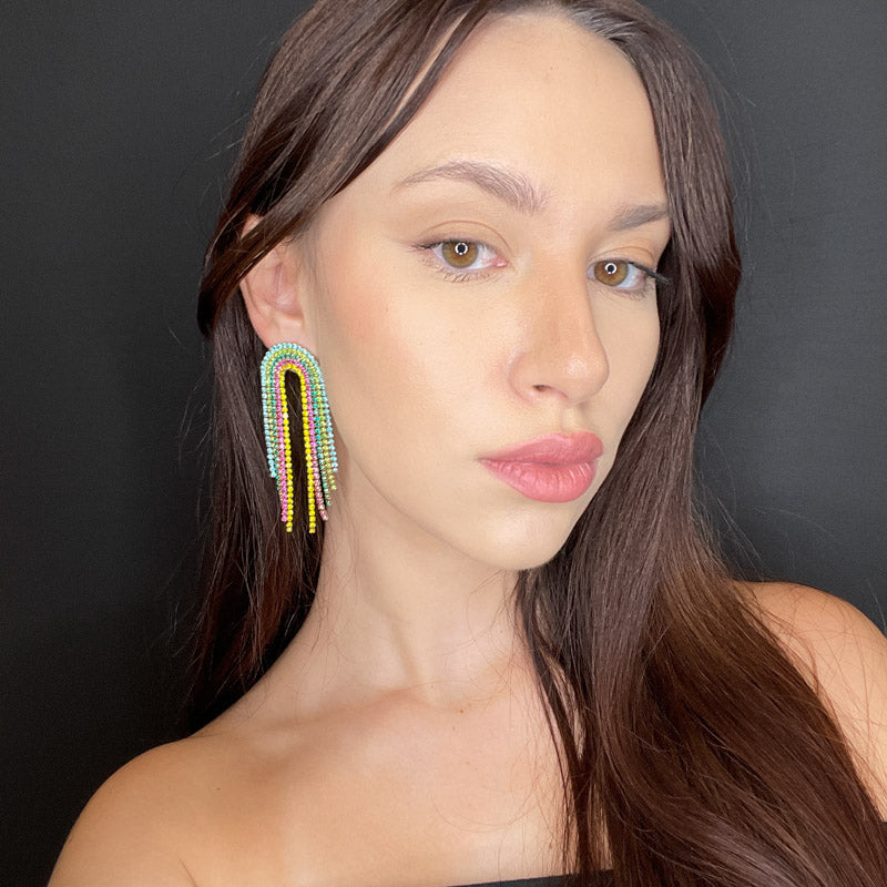 Palestro Milano Orecchini Arcobaleno di zirconi