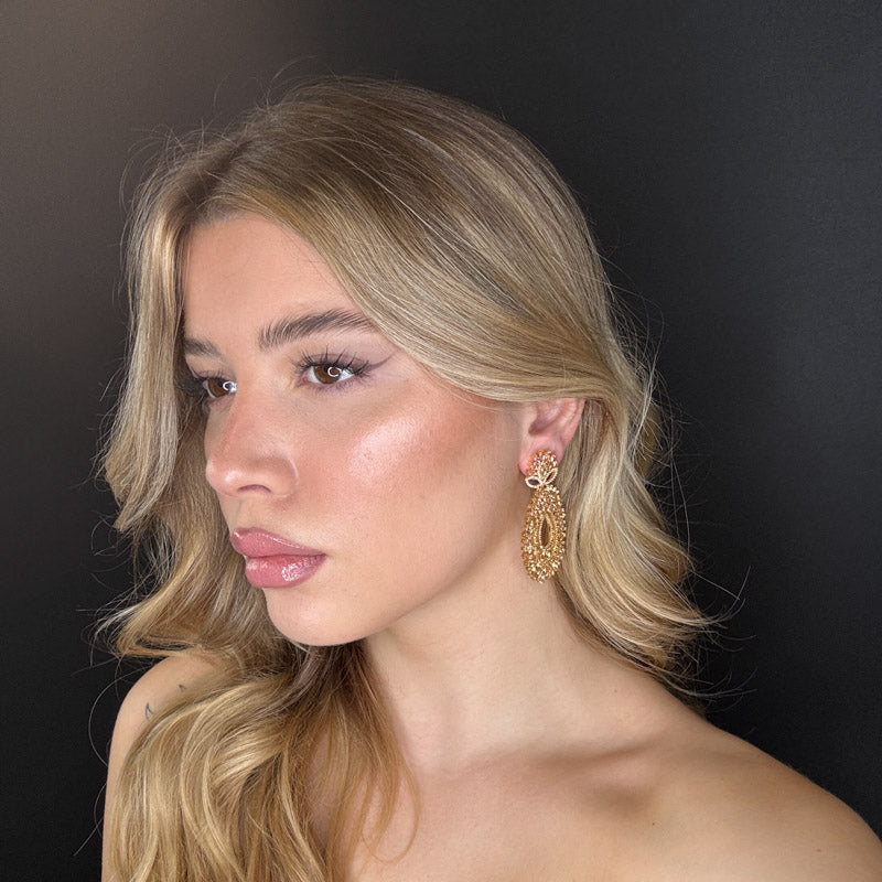 Palestro Milano Orecchini Armonia di cristalli gold/pink