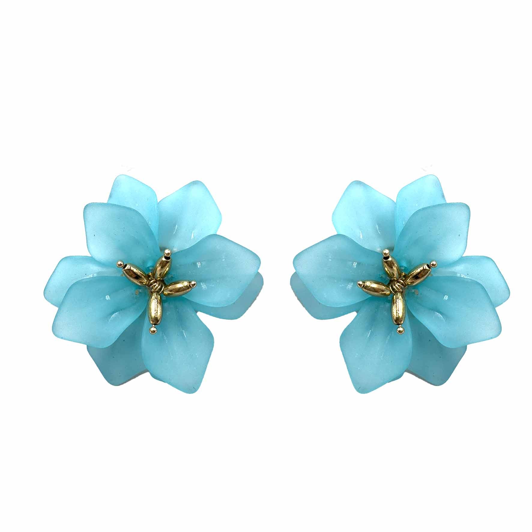 Palestro Milano Orecchini Azzurro Ibiscus