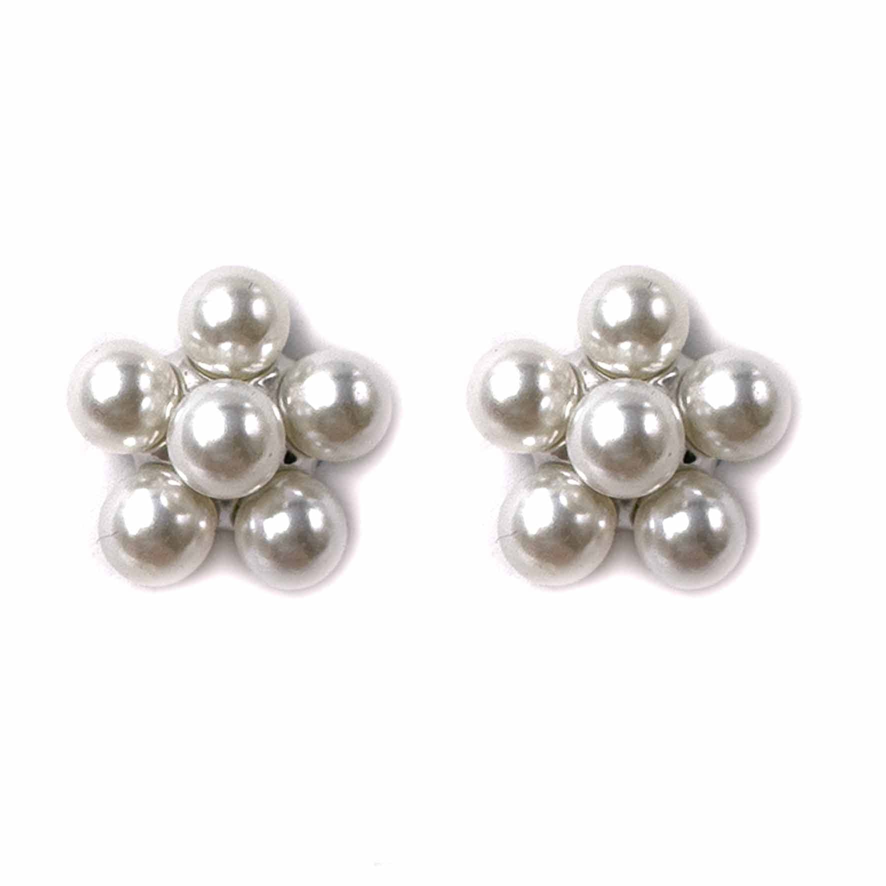 Palestro Milano Orecchini Base silver Fiorellino di perle