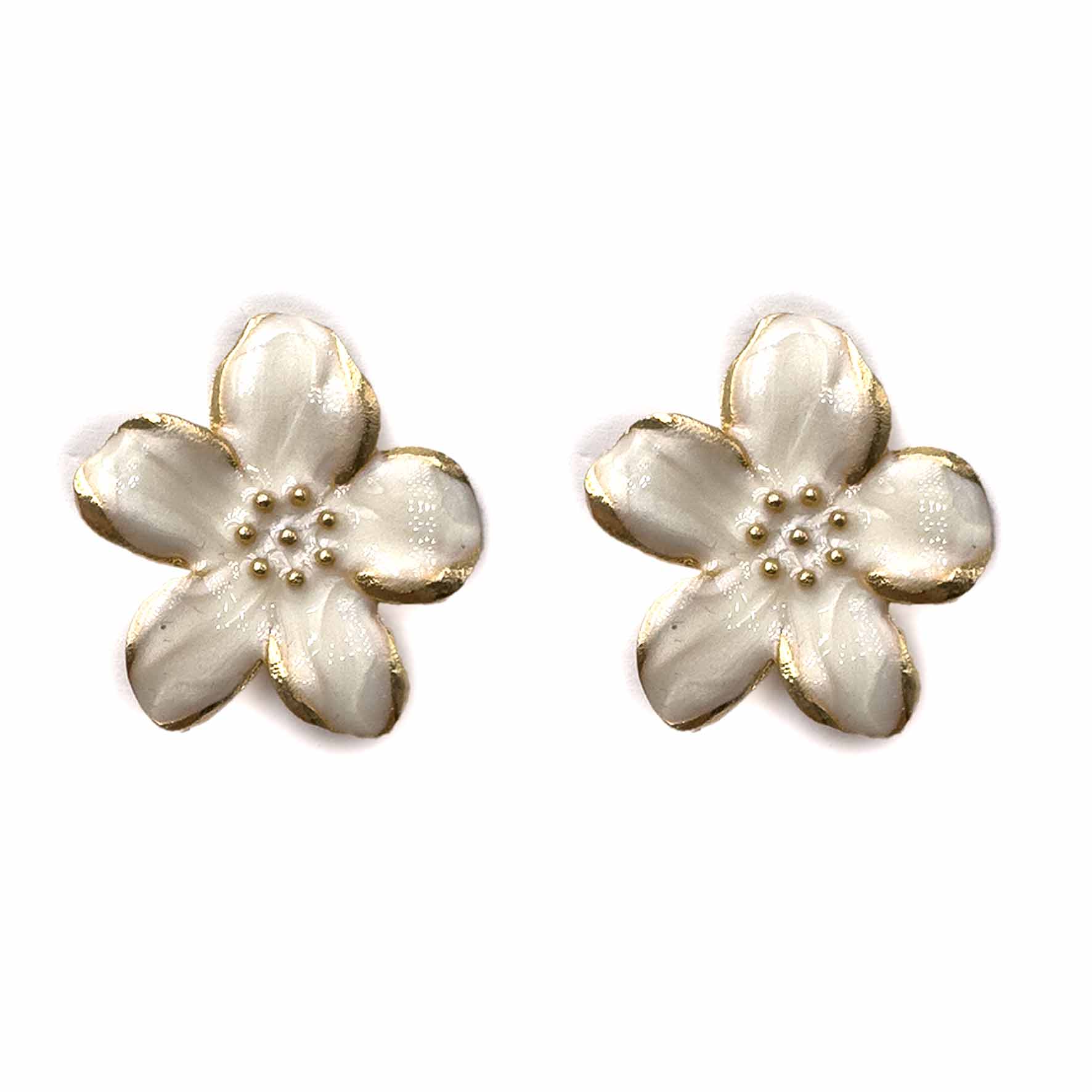 Palestro Milano Orecchini Bianco Fiori dei Tropici