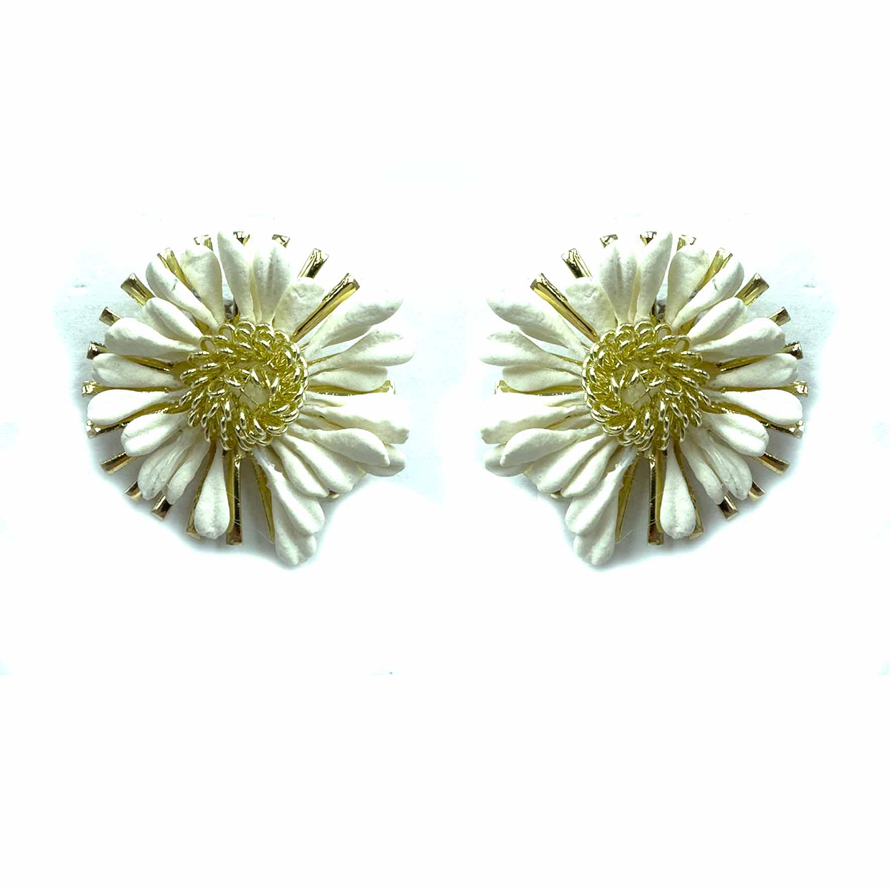 Palestro Milano Orecchini Bianco Margheritine colorate