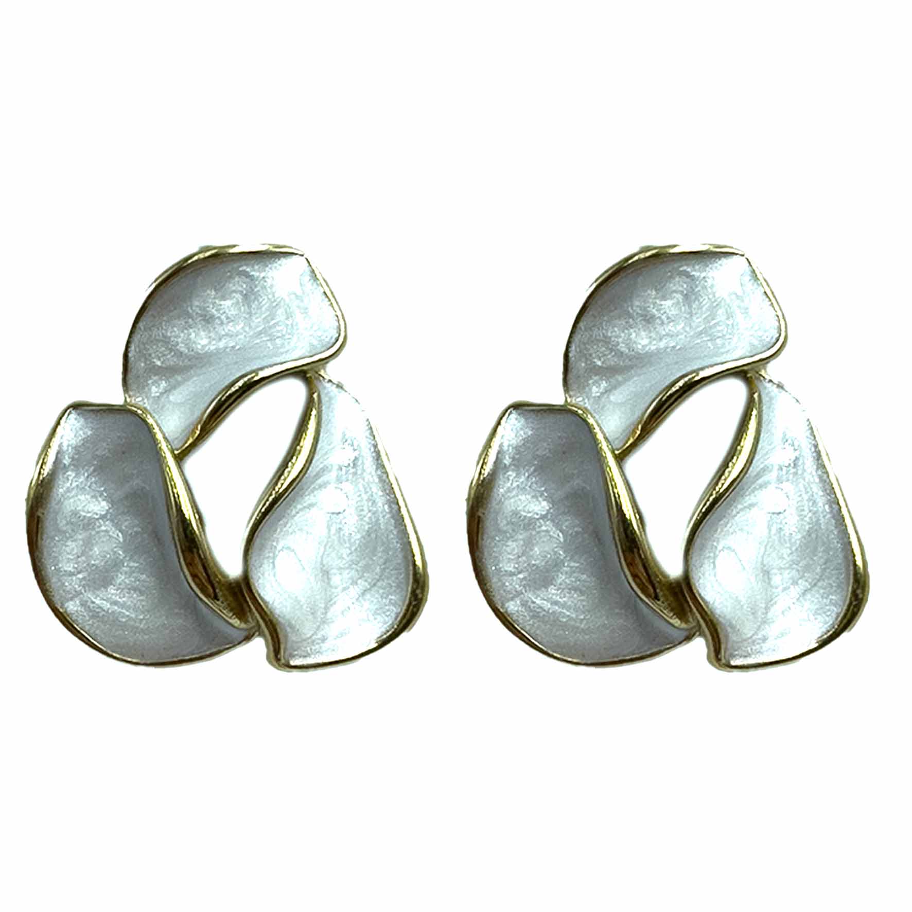 Palestro Milano Orecchini Bianco Triangoli colorati