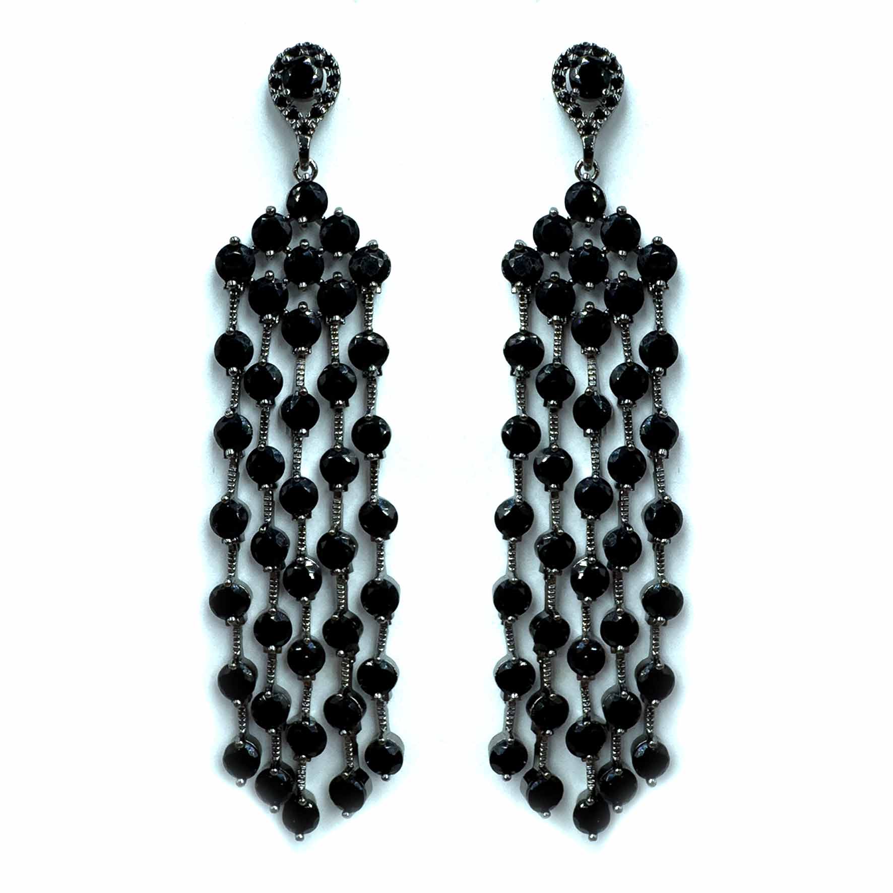 Palestro Milano Orecchini Black Magia di cristalli