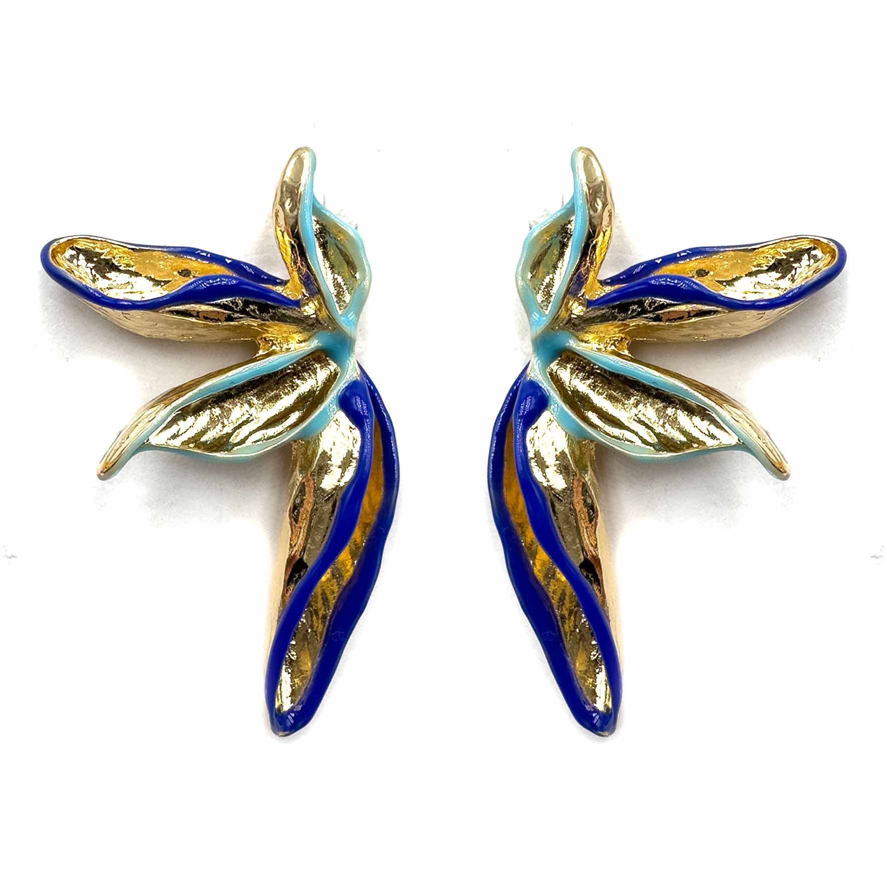 Palestro Milano Orecchini Blu/Azzurro Petali del Pittore