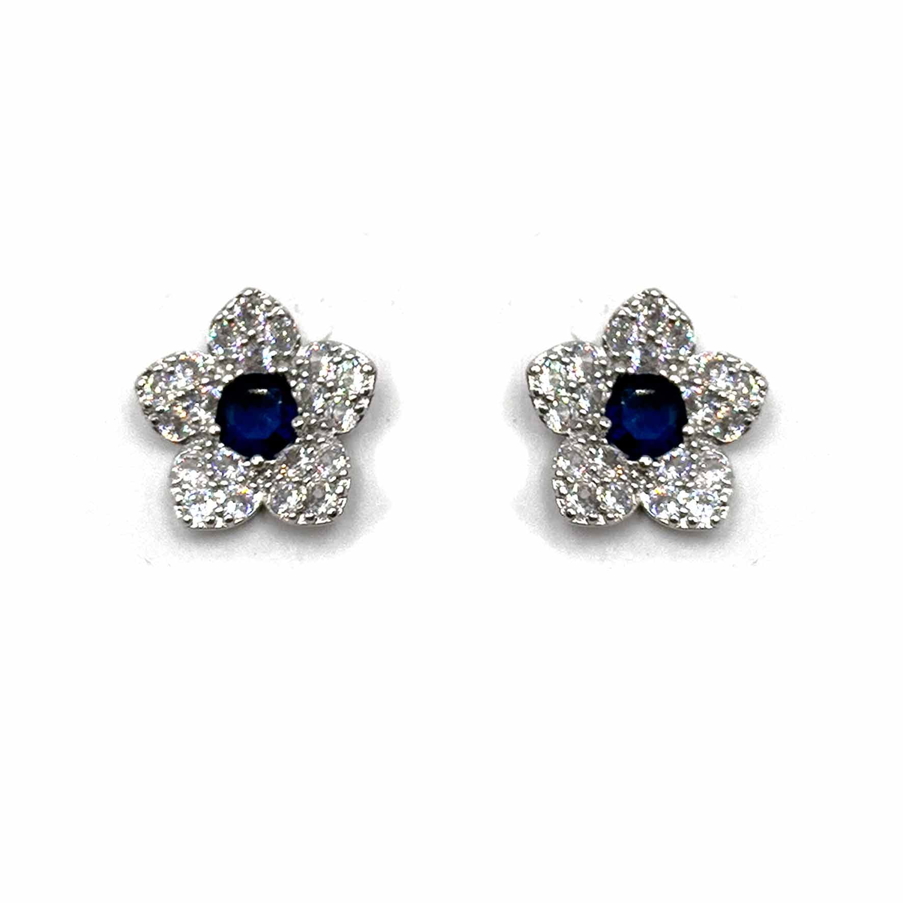 Palestro Milano Orecchini Blu Mini fiorellini