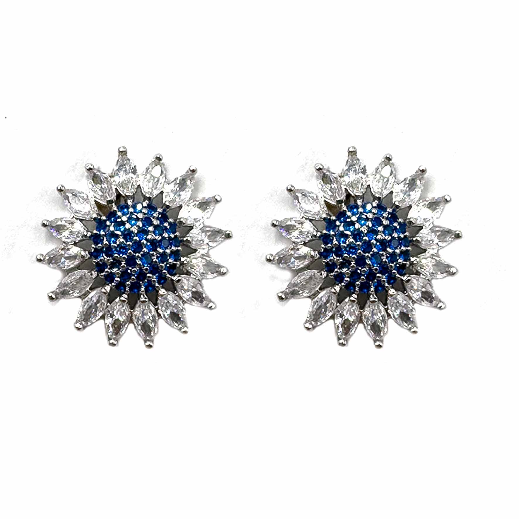 Palestro Milano Orecchini Blu Mini girasoli