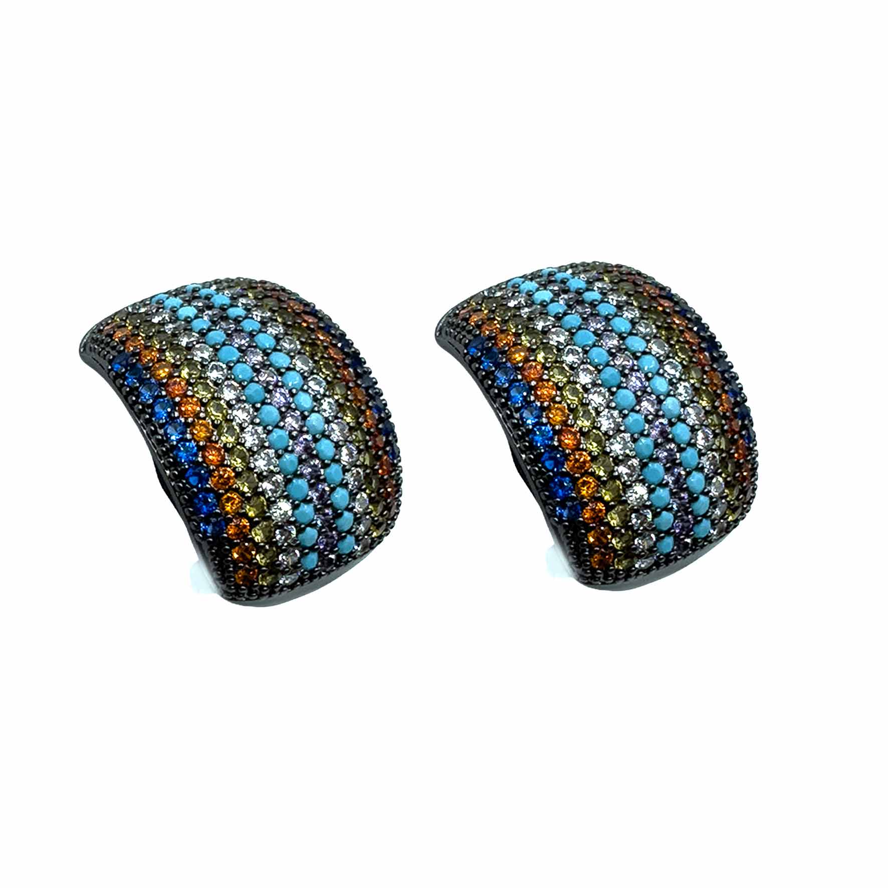 Palestro Milano Orecchini Bottone Zirconato