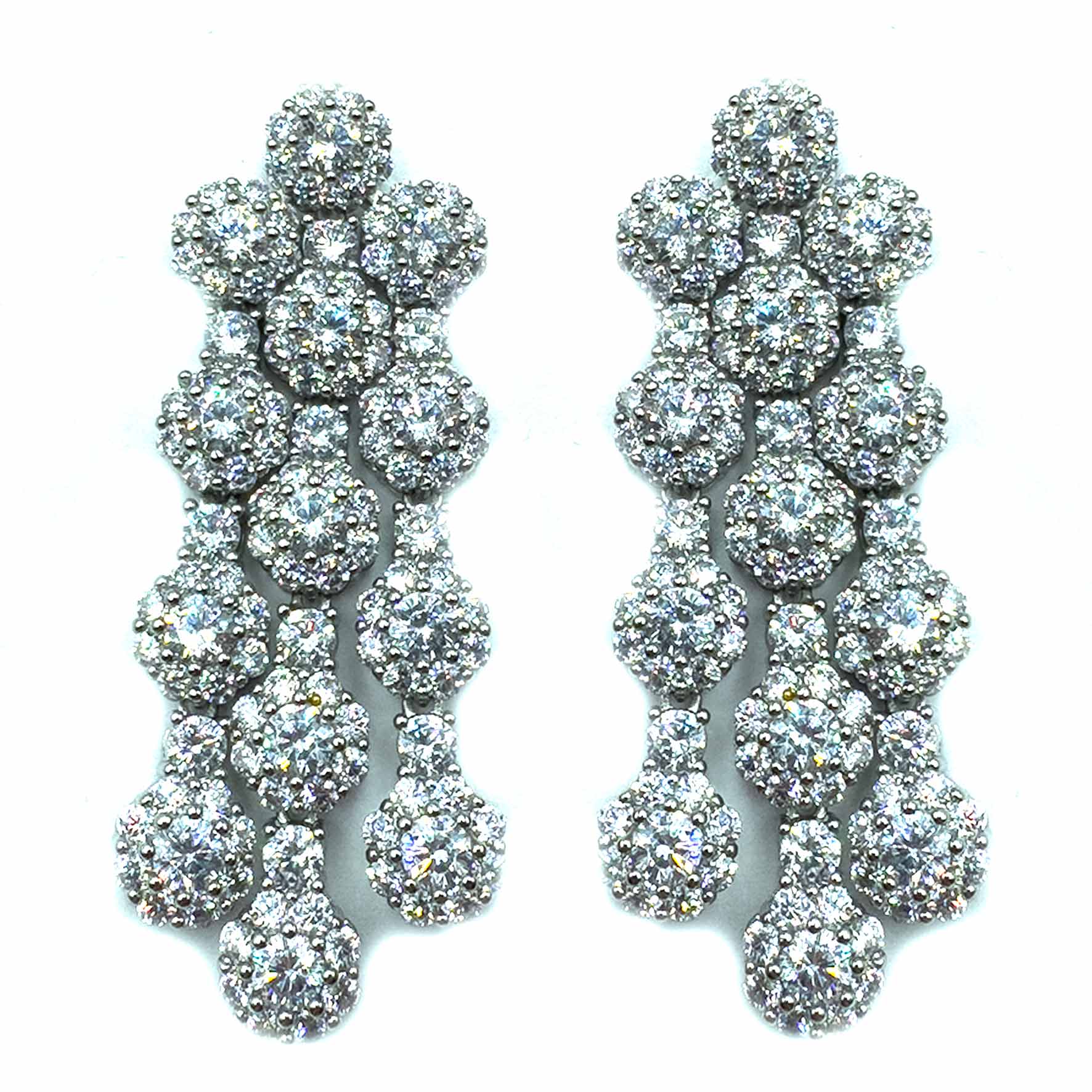 Palestro Milano Orecchini Cascata di Sfere Brillanti