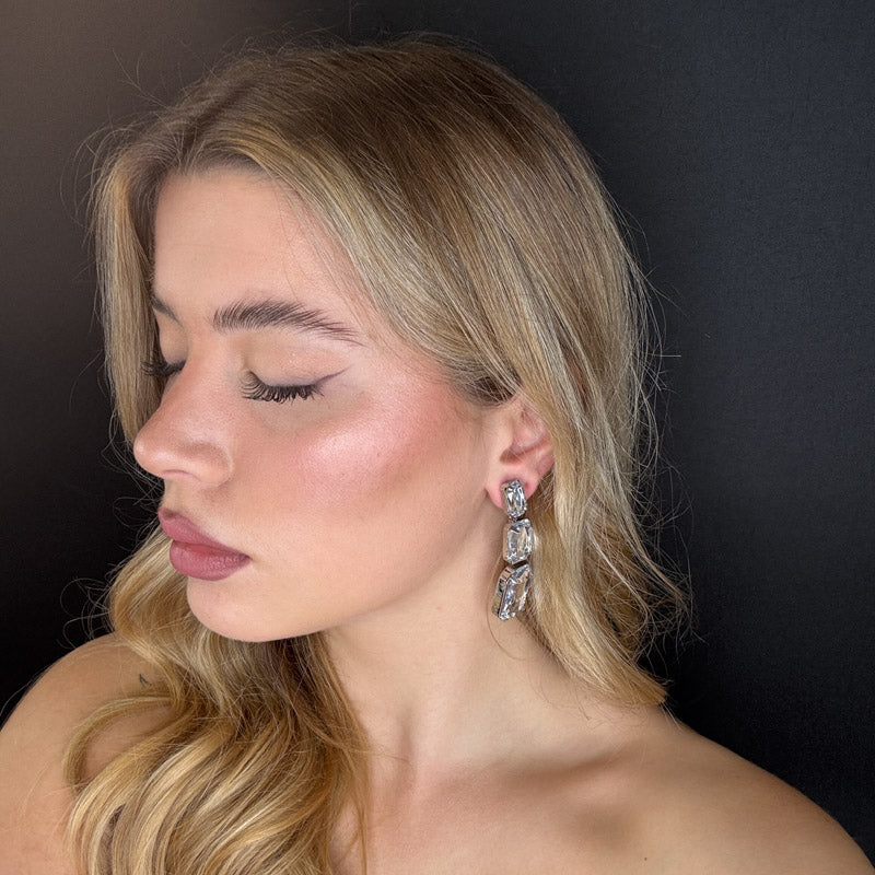 Palestro Milano Orecchini Catena di cristalli