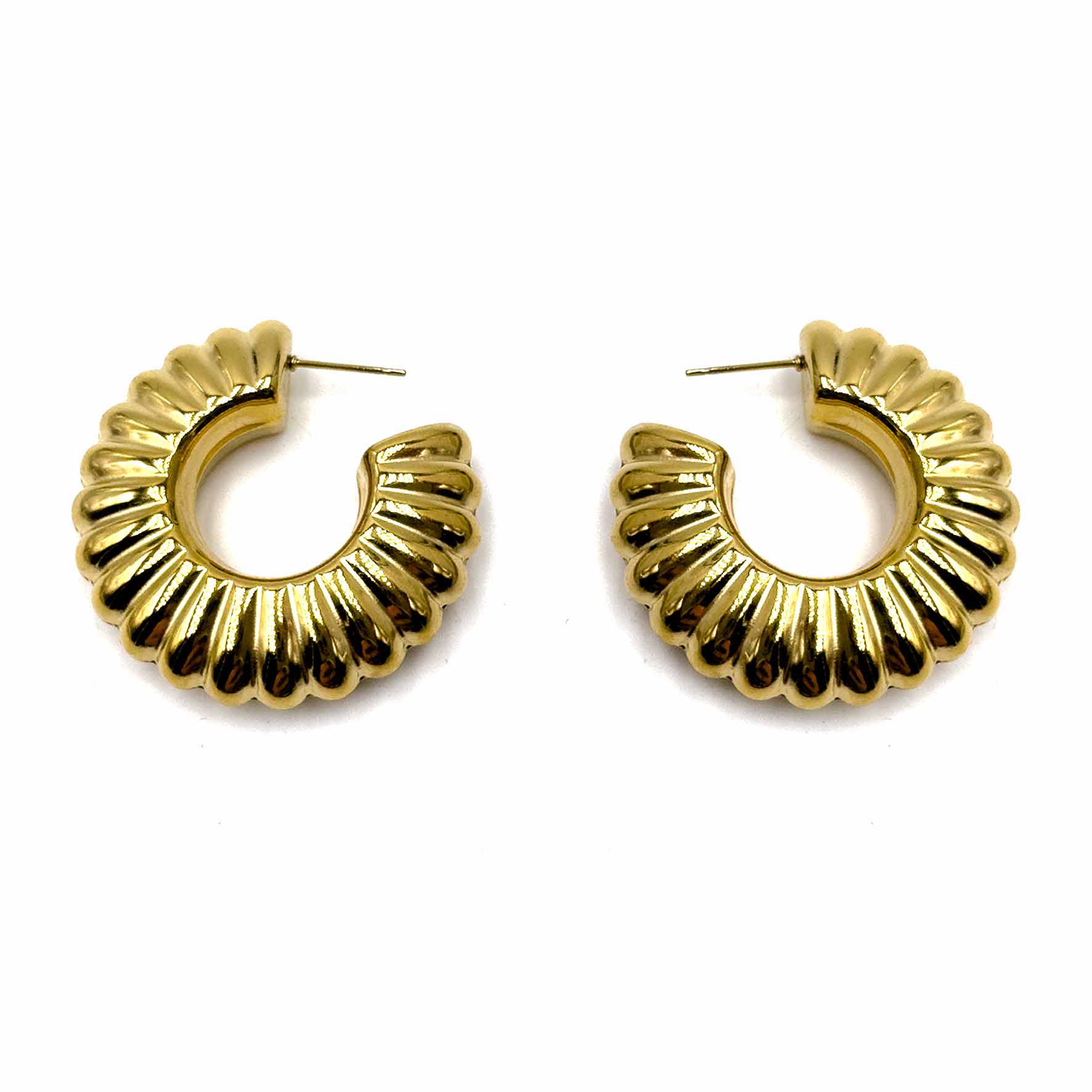 Palestro Milano Orecchini Cerchi Gold Plated