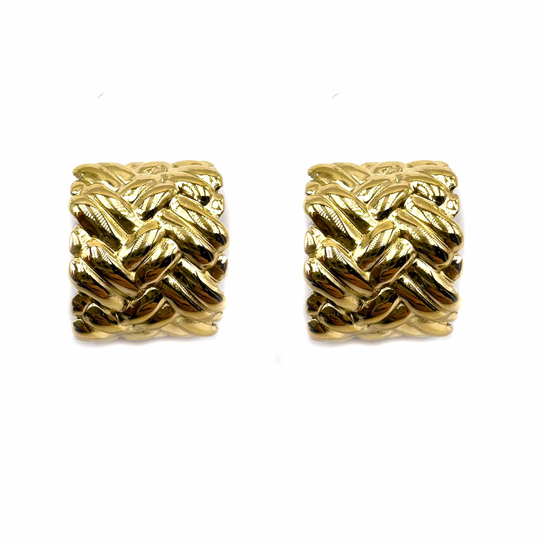 Palestro Milano Orecchini Cerchi Gold Plated Intreccio