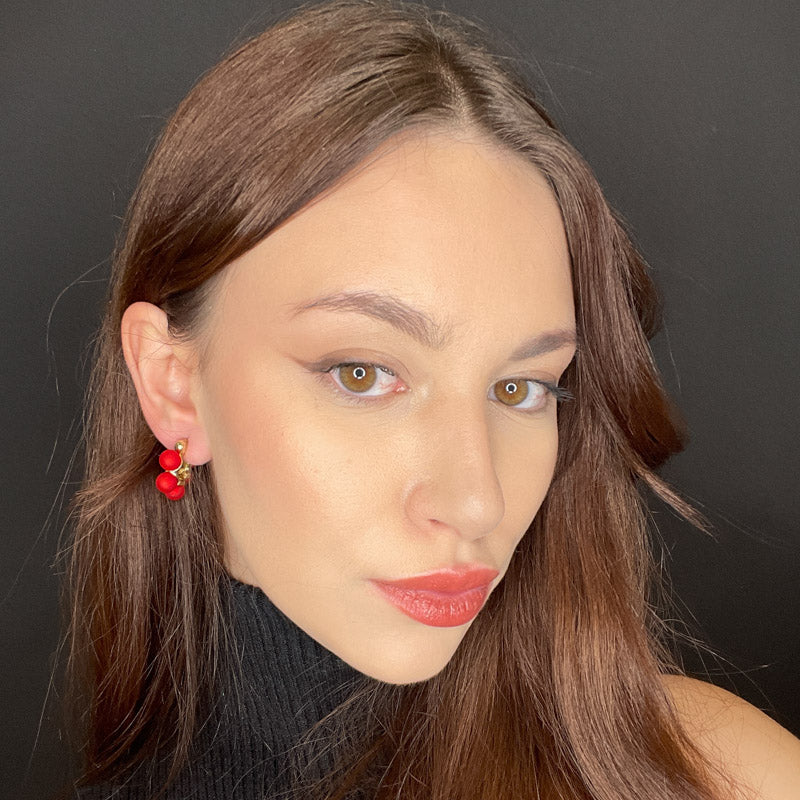 Palestro Milano Orecchini Cerchietti di perline