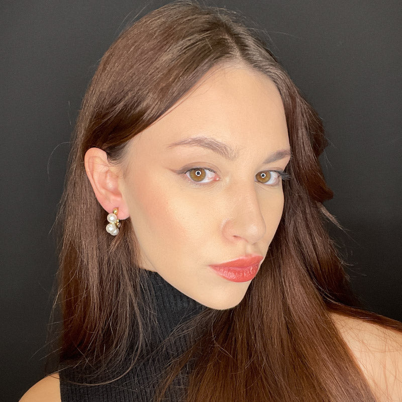 Palestro Milano Orecchini Cerchietti di perline