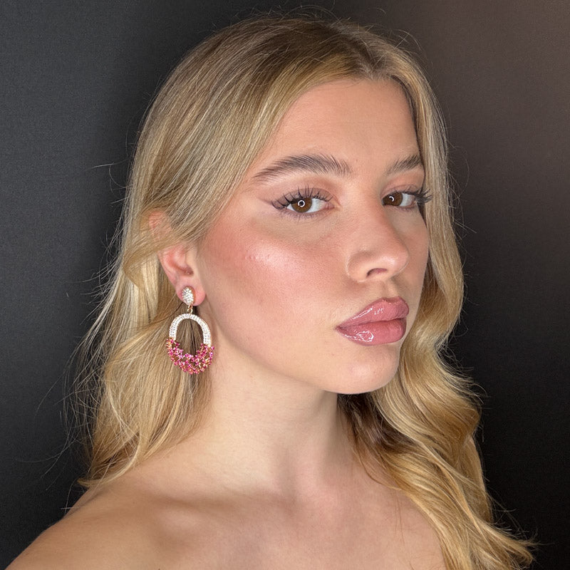 Palestro Milano Orecchini Cestino di fiori di pavè