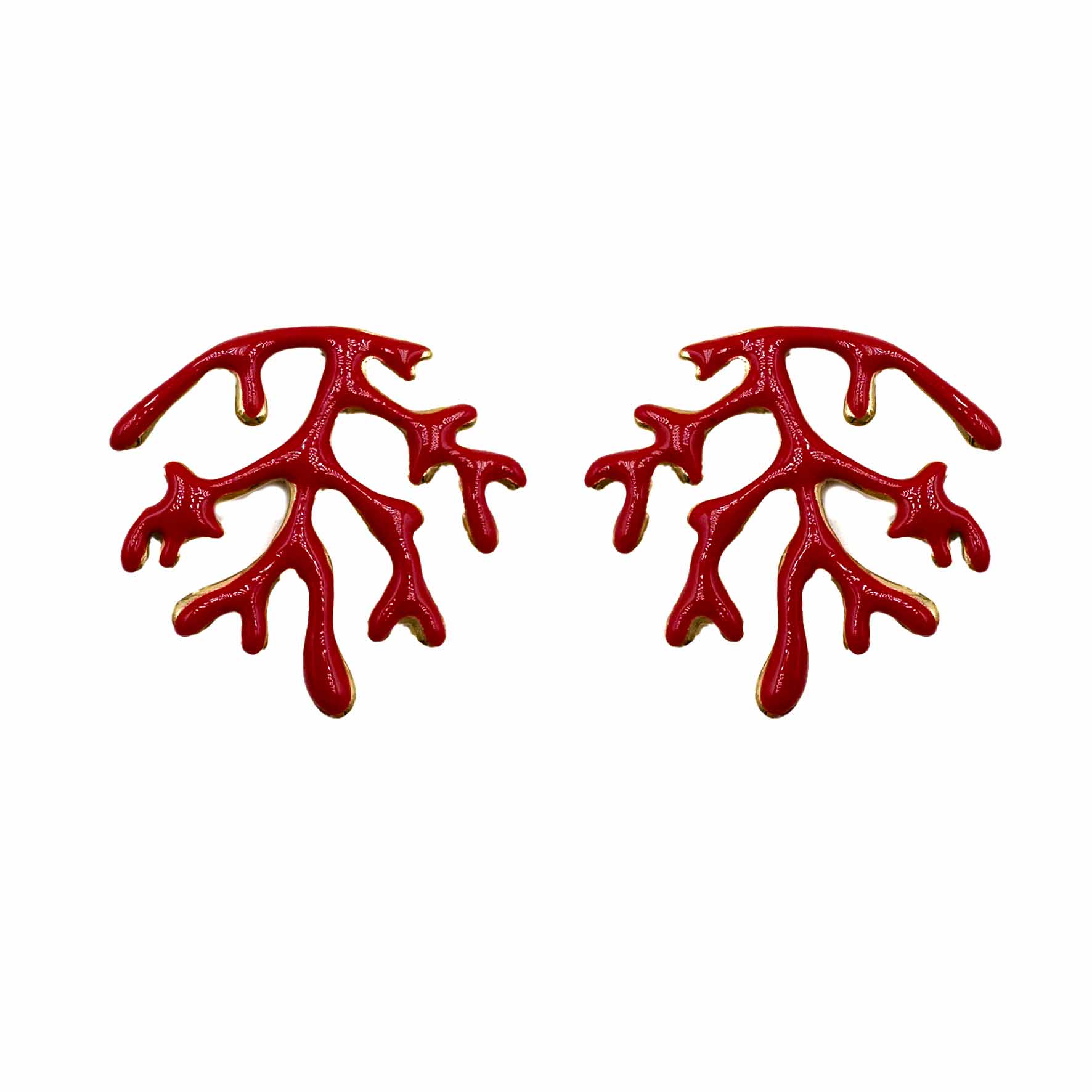 Palestro Milano Orecchini Corallo Smaltato