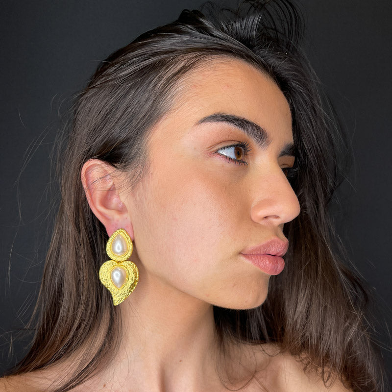 Palestro Milano Orecchini Cuoricino Gold