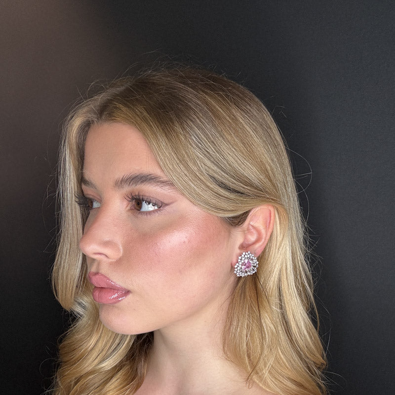 Palestro Milano Orecchini Esplosione di cuori pink