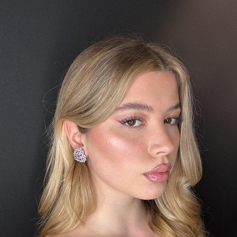 Palestro Milano Orecchini Esplosione di cuori pink