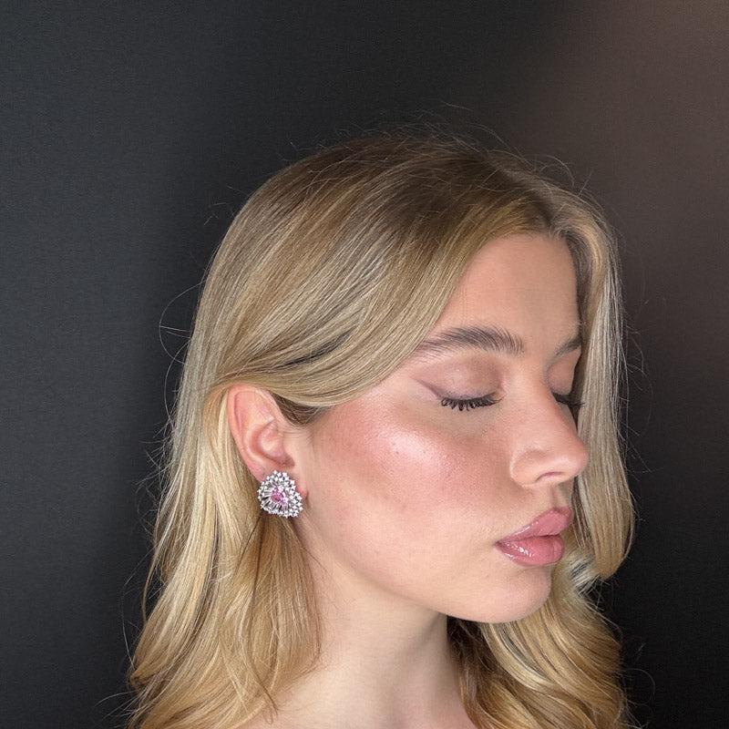 Palestro Milano Orecchini Esplosione di cuori pink