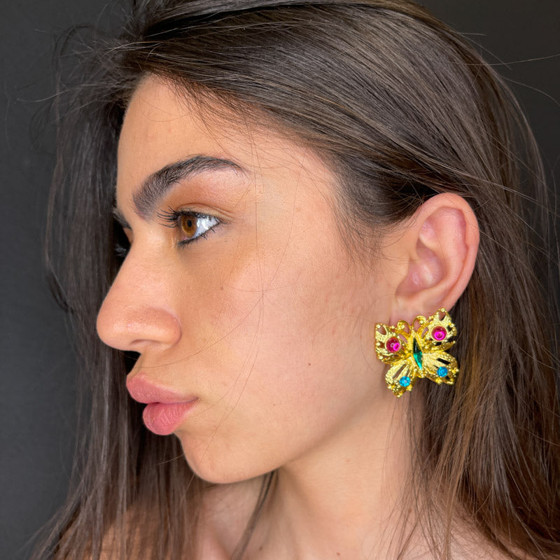 Palestro Milano Orecchini Farfalle gold plated