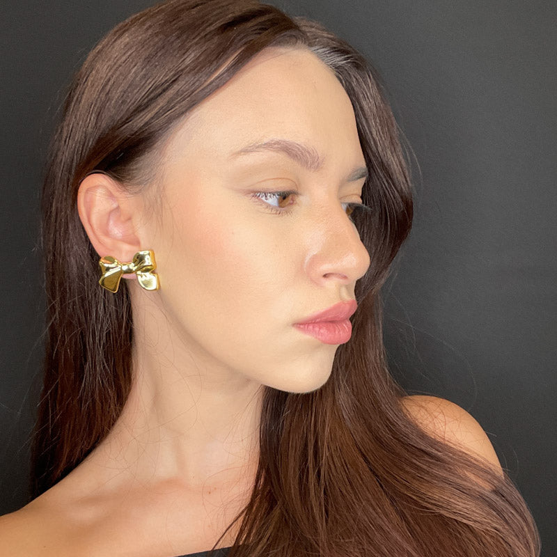 Palestro Milano Orecchini Fiocchetti gold lisci