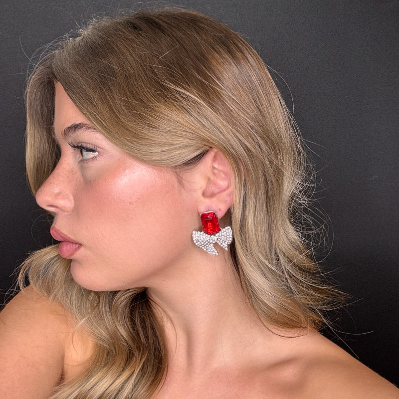 Palestro Milano Orecchini Fiocchetto con Pietra di Cristallo