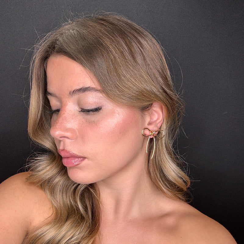 Palestro Milano Orecchini Fiocchi di filo dorato