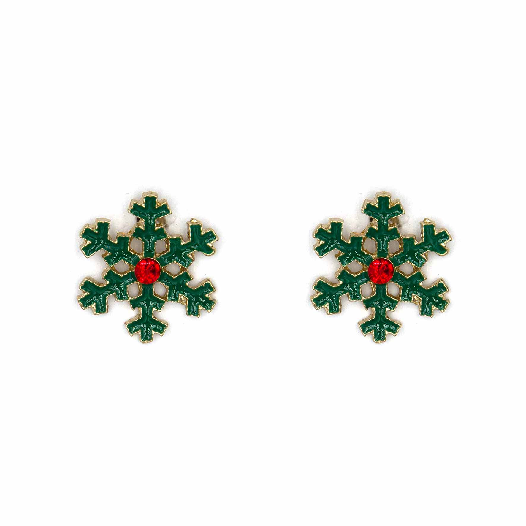 Palestro Milano Orecchini Fiocco di neve Green
