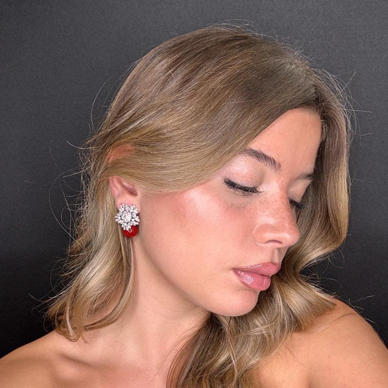 Palestro Milano Orecchini Fiocco di Neve perla