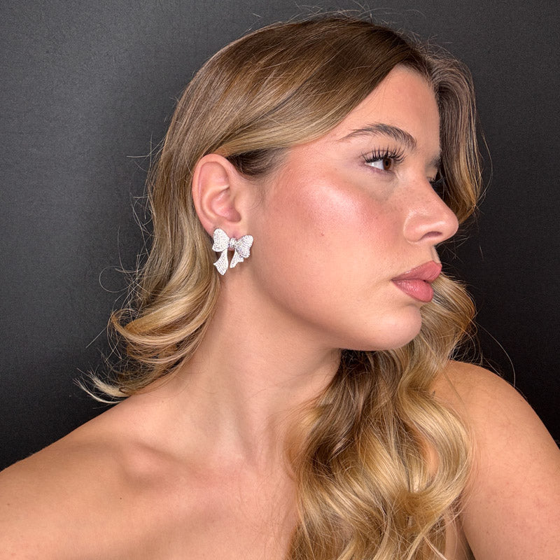 Palestro Milano Orecchini Fiocco di Zirconi