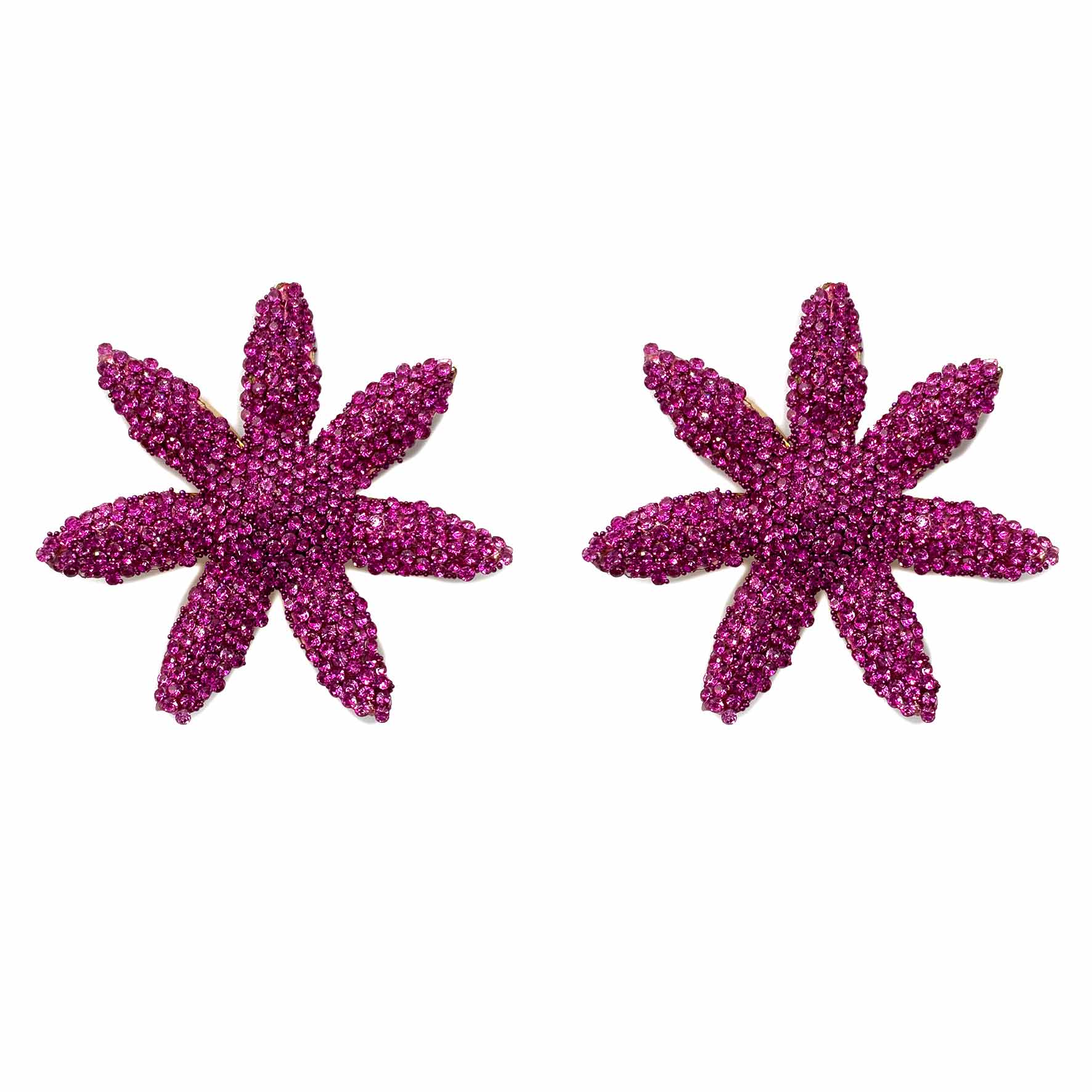 Palestro Milano Orecchini Fucsia Fiori di zirconi